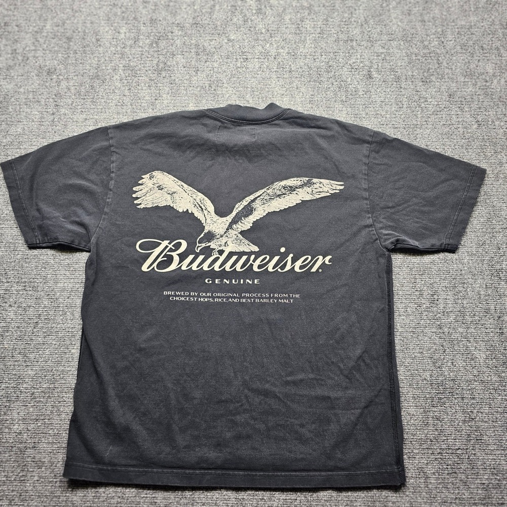 PacSun Budweiser Eagle Logo Graphic T-Shirt Washed Black Small 2024